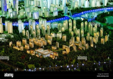 Model of a city architecture, buildings and park model Stock Photo - Alamy