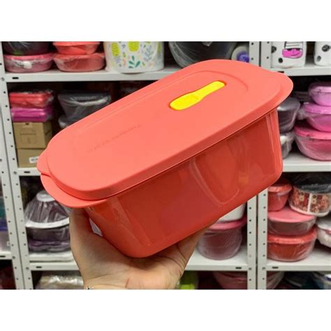 Cristalwave Retangular Litros Coral Tupperware Marmita Shopee Brasil