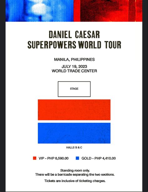 Wts Lfb Daniel Caesar Superpowers World Tour Gold Ticket Tickets