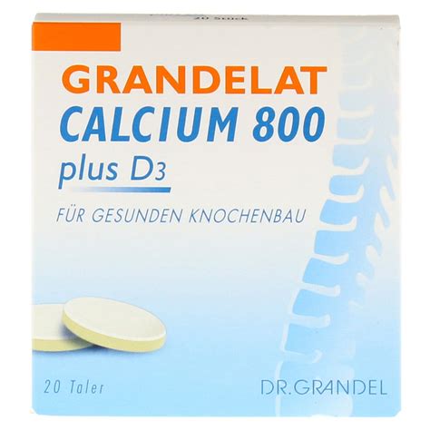 CALCIUM 800 plus D3 Grandelat Kautaler 20 Stück | medpex