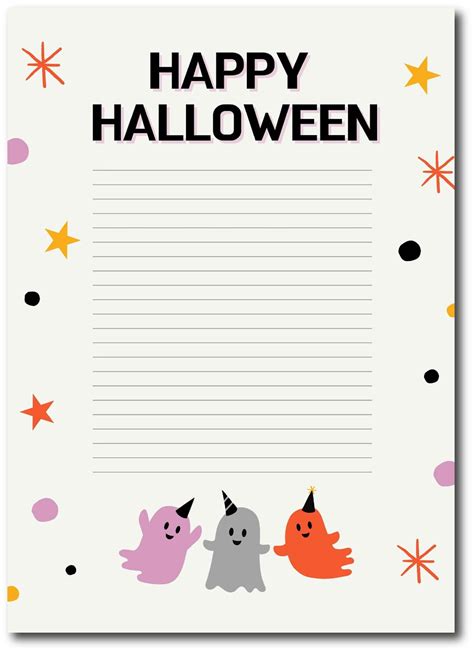 Halloween Printable, Halloween Notes Printable, Halloween Ghost ...