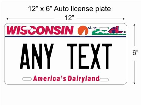 Wisconsin replica License Plate personalized with your design custom ...