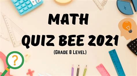 Math Quiz Bee Grade Easy Round Problems Answers For Quizzes And