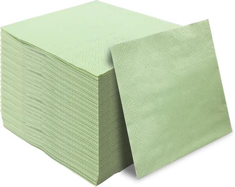 Amazon Spiareal Pieces Sage Green Paper Cocktail Napkins