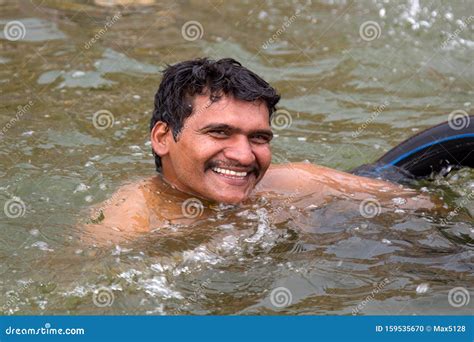 Swimming in the Sacred River Ganges Editorial Image - Image of indian ...