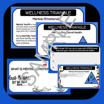 Wellness Triangle Lesson: Physical, Social, Mental/Emotional Plus FREE Project