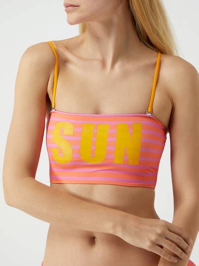 Banana Moon Bikini Oberteil In Bandeau Form Modell Nolo Venice Koralle Online Kaufen