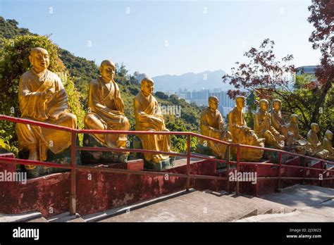 Ten Thousand Buddhas Monastery Main Alley Beautiful Daylight Shot Of