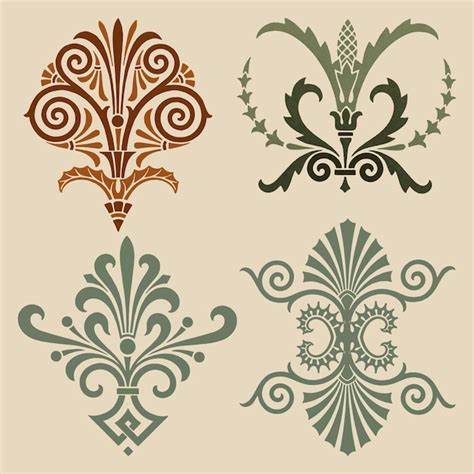 Free Vector Greek Ornamental Element Vector Set