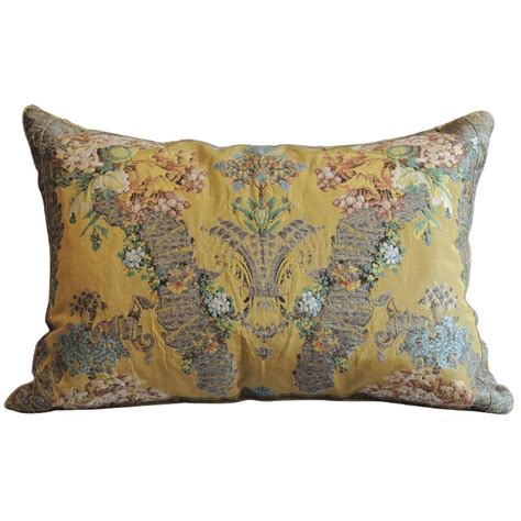 Silk Antique Pillow. at 1stdibs