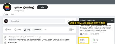 十几万外国网友 每天都在研究如何用mac打游戏 百家争鸣 游民星空