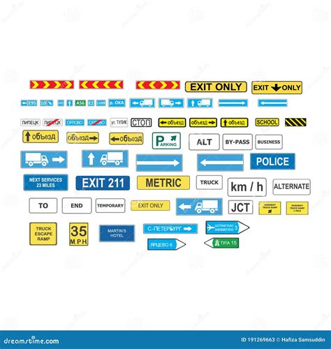 European Traffic Signs Vector Road Icons Collection Cartoondealer