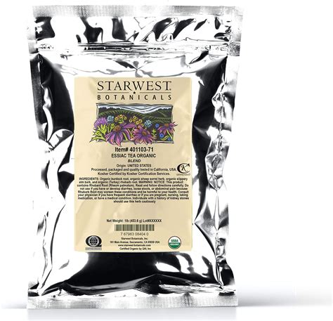 Amazon Starwest Botanicals Organic Essiac Tea 1 Pound Grocery