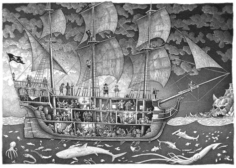 Pirate Ship #1 19" x 27" | The Scow