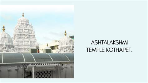 Ashtalakshmi Temple Kothapet. - travelatweb.com