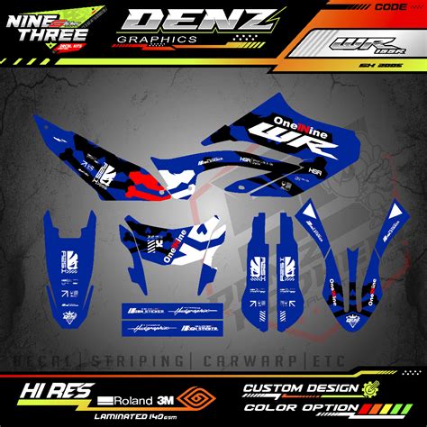 Jual DECAL STICKER YAMAHA WR 155 NEW FREE FULL COSTUM NO NAMA SPONSOR