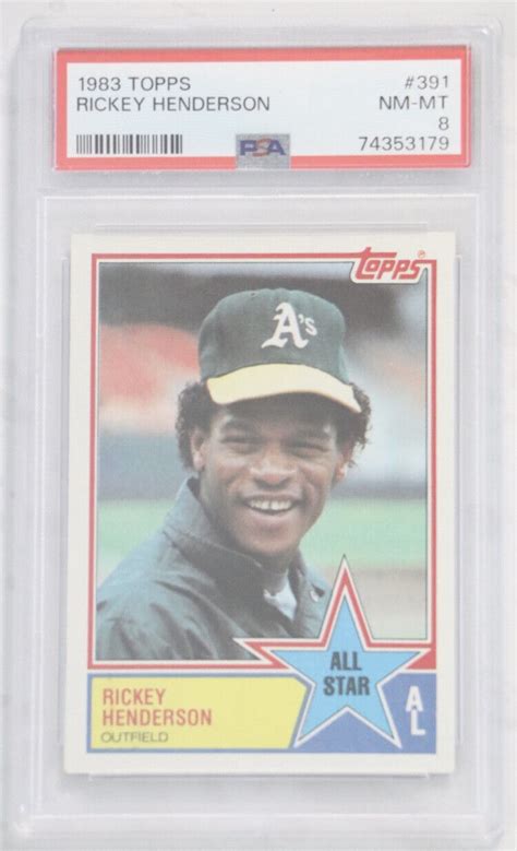 1983 Topps Rickey Henderson 391 PSA 8 NM MT HOF Oakland As EBay