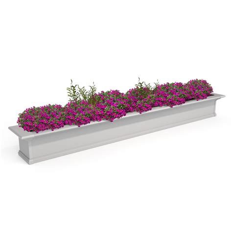 Mayne Rectangle 96 In W X 10 In H White Pvc Vinyl Traditional Outdoor