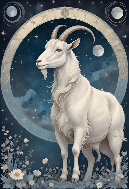 Chinese Zodiac Sign Goat Premium AI Generated Image