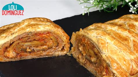 Hojaldre Relleno Con Berenjenas Y Carne