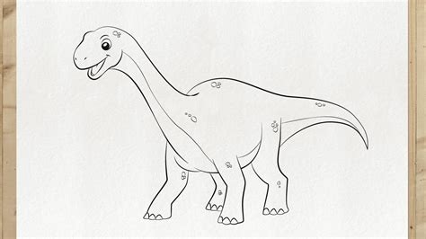 Comment Dessiner Dinosaure Brontosaurus Tape Par Tape Et Facilement