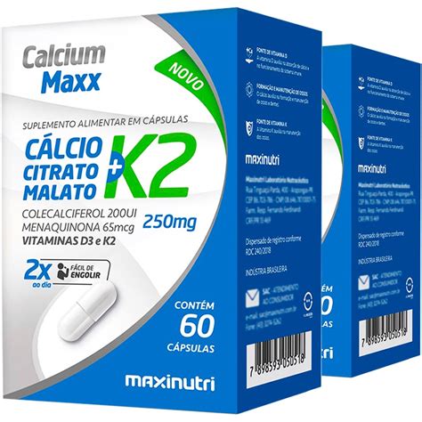 Kit C Lcio Citrato Malato Vitaminas K E D C Psulas Calcium