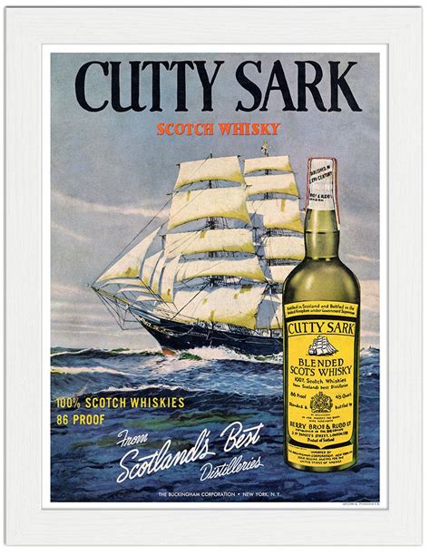 Cutty Sark Whisky Advert Art Print £799 Framed Print £2299 T