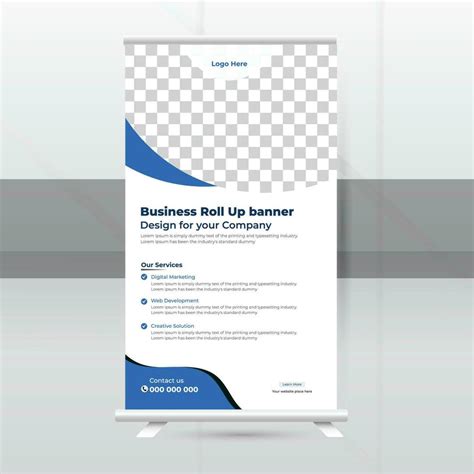 Business Roll Up Standee Design Banner Template Pop Up Stand