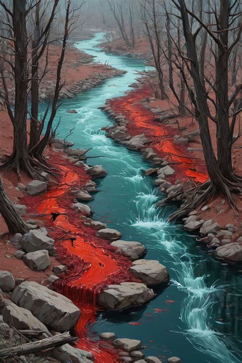 A depiction of rivers and springs turned into blood by Kyuz Brandez ...