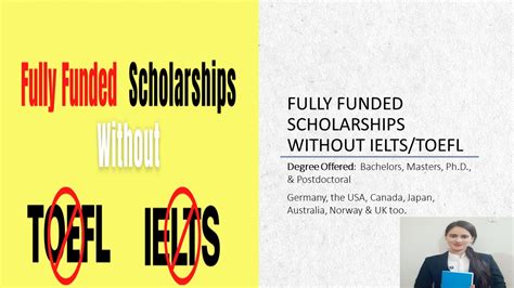 Fully Funded Scholarships Without Ieltstoefl Studyinitalywithoutielts