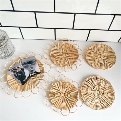 Jual Rattan Coaster Tatakan Rotan Tatakan Gelas Aesthetic Shopee