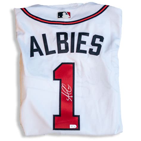 Ozzie Albies Autographed Atlanta Braves Authentic Home White Jersey