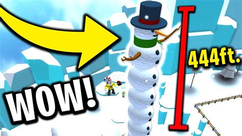 CREATING THE BIGGEST SNOWMAN EVER Roblox Snowman Simulator YouTube