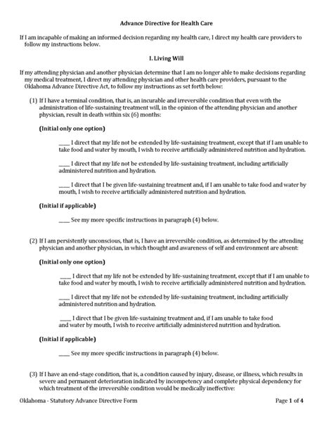 Free Oklahoma Power Of Attorney Forms 8 Pdf