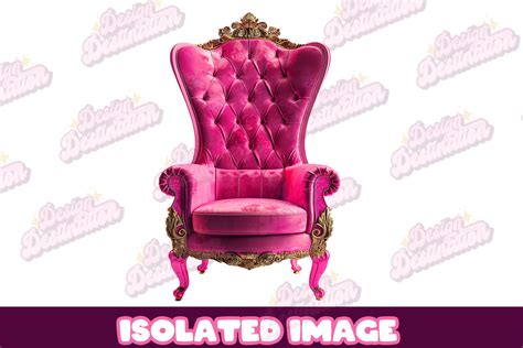 Hot Pink Royal Chair Isolated Image Graphic By Design Destination