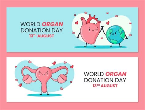 Free Vector Hand Drawn Horizontal Banner Template For World Organ