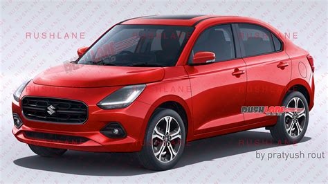 2024 Maruti Dzire With Sunroof Rendered Premium Extension Of New Swift