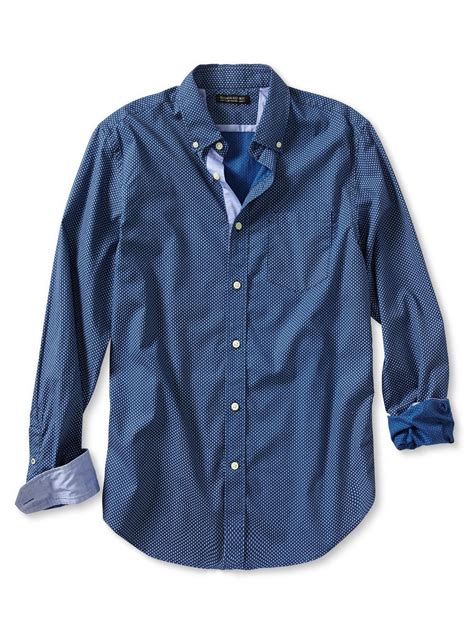 Tailored Slim Fit Soft Wash Circle Print Button Down Shirt Banana