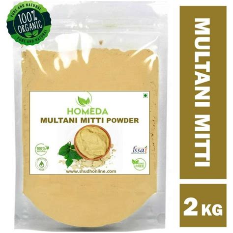 Homeda Multani Mitti Powder Organic 2000g For Face Pack Fullers