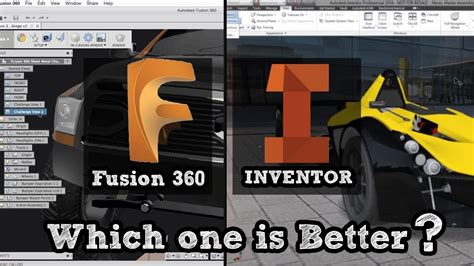 Fusion 360 Vs Inventor Which Is Better Youtube