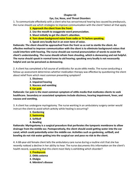 Hogan Chapter Comprehensive Review Nclex Rn Chapter Eye Ear