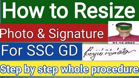 How To Resize Photo And Signature Photo And Signature Resize Solution