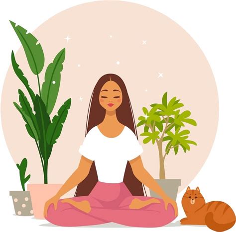 Meditation For Spiritual Awakening Illustration Yoga Illustration