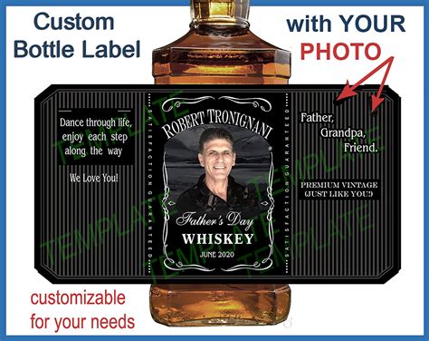 Personalized Liquor Label 50th Birthday T For Men Liquor Etsy