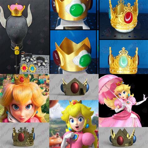 3d Printed Princess Peach Crown Bowsette Daisy Super Mario Bros The