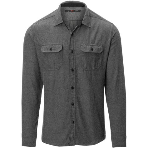 Stoic Solid Herringbone Flannel Shirt Mens