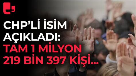 Chp Li Isim T Rkiye Nin Ac Ger E Ini A Klad Tam Milyon Bin