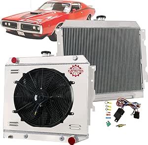 Amazon KUNTAUTOS 4 Row Aluminum Radiator For 1968 1974 Dodge