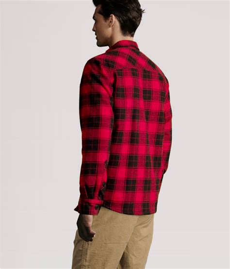 H&m Flannel Shirt in Black for Men (red) | Lyst