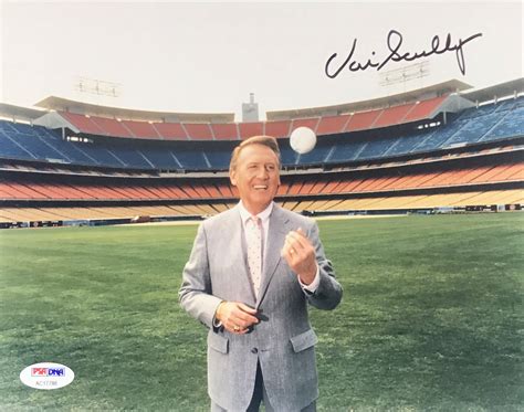 Lot Detail Vin Scully Signed X Color Photo Psa Dna